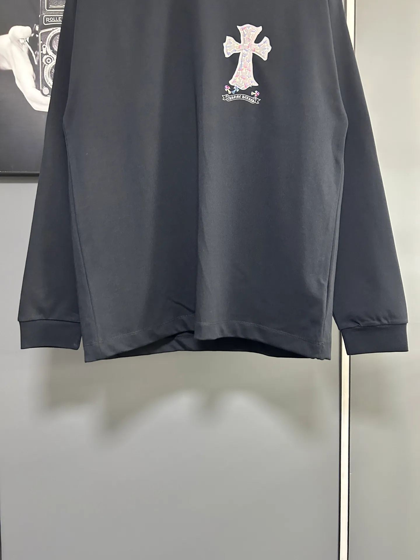 P230 2026 new (exclusive) Chrome Hearts autumn and winter limited edition heavyweight high-weight long-sleeved T-shirt, customized Dreamweaver Yayun ribbed cotton designer concept style Fabric: Heavy 380g Size: S M L XL Color: White Black
